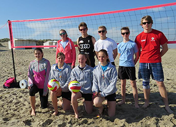 Spelersfoto beachteam Foto startdag